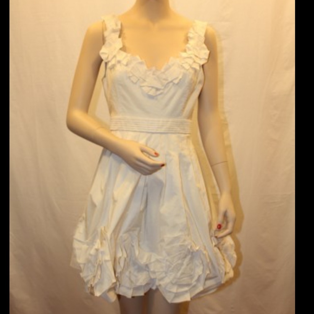 BCBG Cream Taffeta Dress